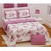Nandani Pure Cotton King Bedsheets - Cream & Pink