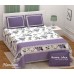 Nandani Pure Cotton King Bedsheets - Purple Flower